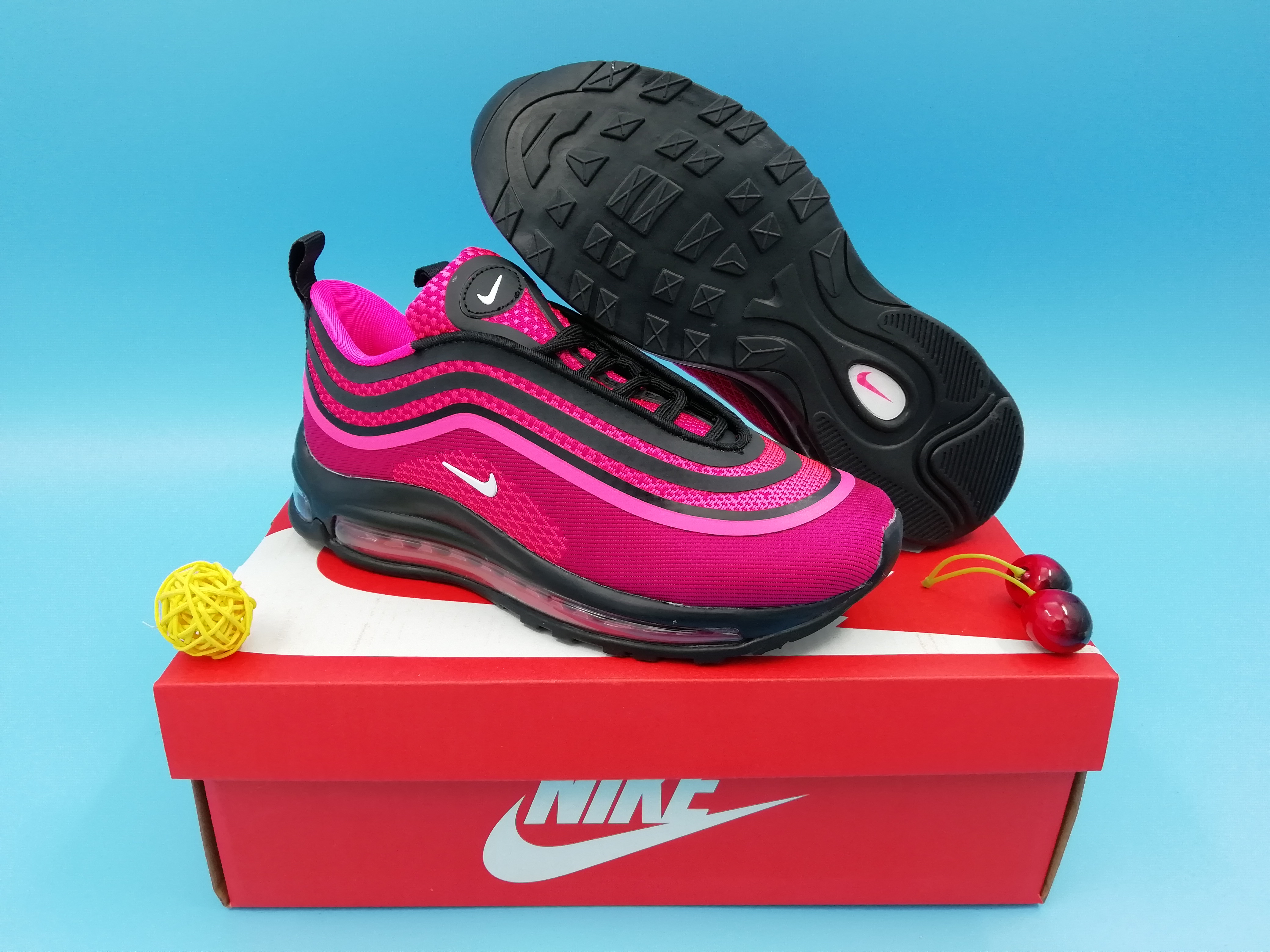 2019 Women Nike Air Max 97 Purple Black Shoes